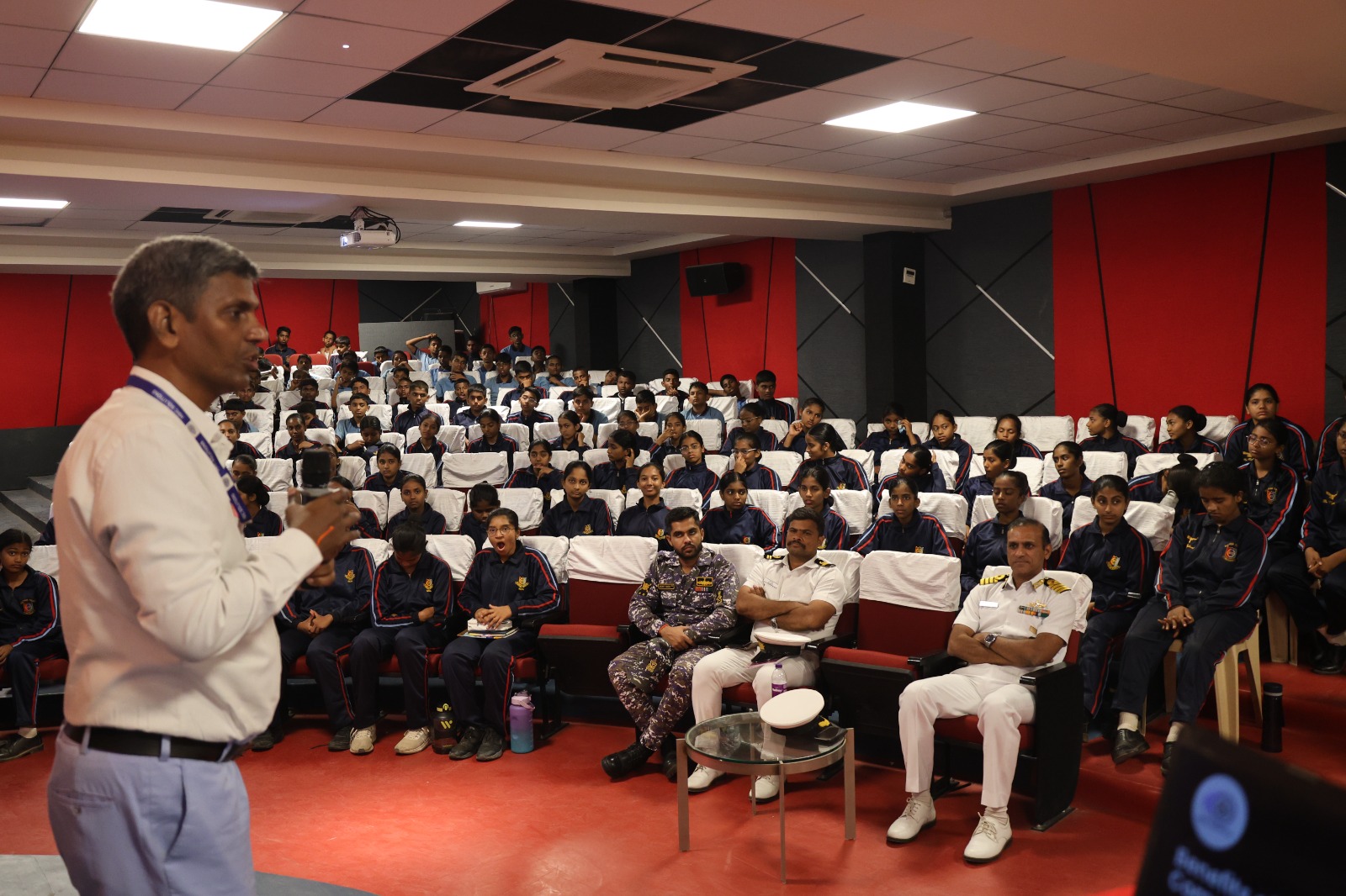 Addressing The NCC Naval Cadets